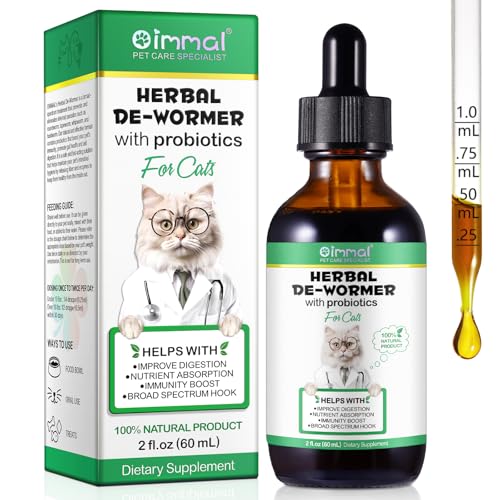 60ml Wurmkur für Katzen - Katzenwurmer-Tropfen - Kräuterentwurmer mit Probitika - Verbesserung der Verdauung, Immunitätsschub - Anti-Parasiten, Breitband-Hakenwürmer - Sicher, Effektiv 60ml Wurmkur für Katzen - Katzenwurmer-Tropfen - Kräuterentwurmer mit Probitika - Verbesserung der Verdauung, Immunitätsschub - Anti-Parasiten, Breitband-Hakenwürmer - Sicher, Effektiv von VOSIFSDIY