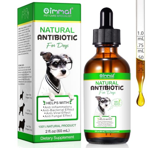 Natürliche Antibiotika für Hunde 60ml, Hunde antibiotika bei Infektionen, entzündungshemmend, antibakteriell, viraler Pilz, lindert Hustenallergien & Harnwegsinfekte, ohne künstliche Zusätze von VOSIFSDIY