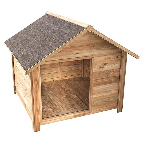 VOSS.PET Hundehütte aus Kiefernholz mit Bitumenfilz, Willow 120x114x100cm, Hundehaus, Outdoor-Hütte, Kleintierhaus für drinnen und draußen, Holzhütte für mittelgroße bis große Hunde VOSS.PET Hundehütte aus Kiefernholz mit Bitumenfilz, Willow 120x114x100cm, Hundehaus, Outdoor-Hütte, Kleintierhaus für drinnen und draußen, Holzhütte für mittelgroße bis große Hunde von VOSS.PET