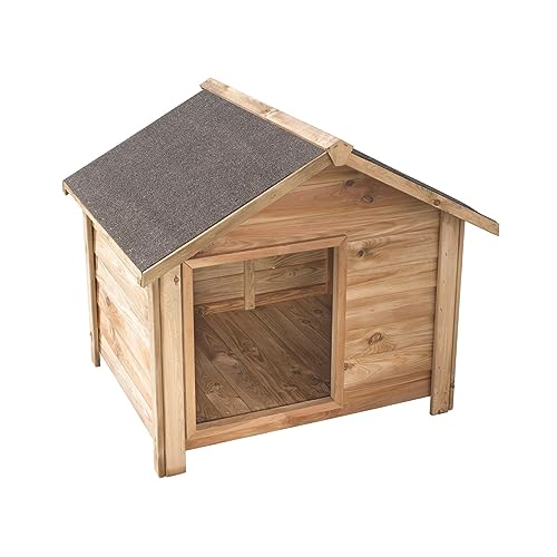 VOSS.PET Hundehütte aus Kiefernholz mit Bitumenfilz, Willow 90x80x81,8cm, Hundehaus, Outdoor-Hütte, Kleintierhaus für drinnen und draußen, Holzhütte für mittelgroße bis große Hunde VOSS.PET Hundehütte aus Kiefernholz mit Bitumenfilz, Willow 90x80x81,8cm, Hundehaus, Outdoor-Hütte, Kleintierhaus für drinnen und draußen, Holzhütte für mittelgroße bis große Hunde von VOSS.PET