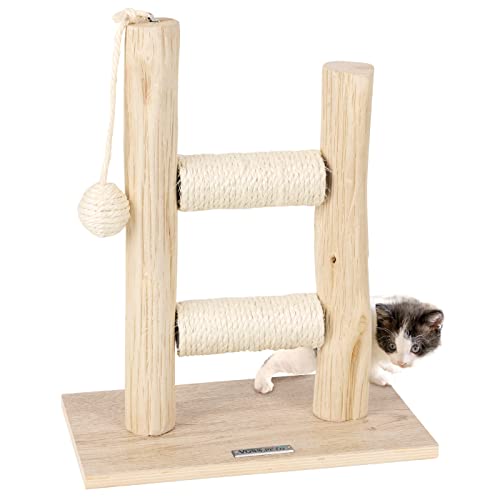 VOSS.PET Kratzbaum Morea 43 – Premium Kratzsäule mit Naturholz vom Tanoak Baum, Katzenkratzbaum für Junge und Erwachsene Katzen mit Echtholzstämmen VOSS.PET Kratzbaum Morea 43 – Premium Kratzsäule mit Naturholz vom Tanoak Baum, Katzenkratzbaum für Junge und Erwachsene Katzen mit Echtholzstämmen von VOSS.PET