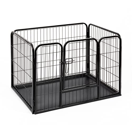 VOSS.PET Welpenauslauf XL mit Bodenwanne, Welpengitter, Kleintier Freilaufgehege 93x63x63cm von VOSS.PET
