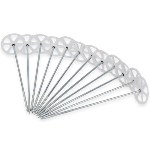 VOSS.farming 12x Vliesnagel 33cm, Befestigung für Heuvlies, Strohvlies, Abdeckvlies, mit Kunststoffscheibe, verzinkt von VOSS.farming