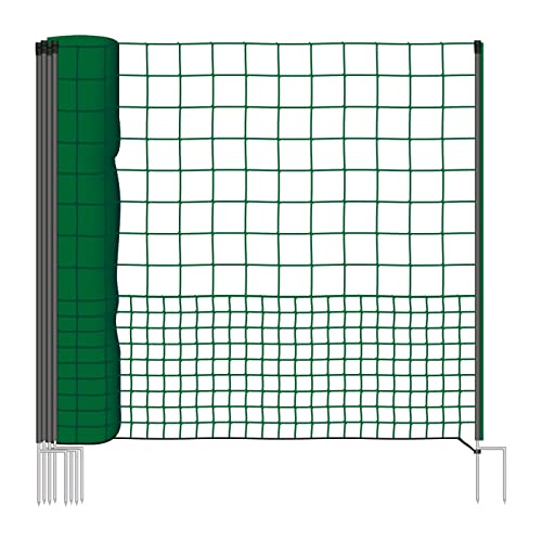VOSS.farming 25m Hühnernetz mit Durchgang, 125cm, 7 Pfähle, 2 Spitzen, grün, ohne Strom VOSS.farming 25m Hühnernetz mit Durchgang, 125cm, 7 Pfähle, 2 Spitzen, grün, ohne Strom von VOSS.farming