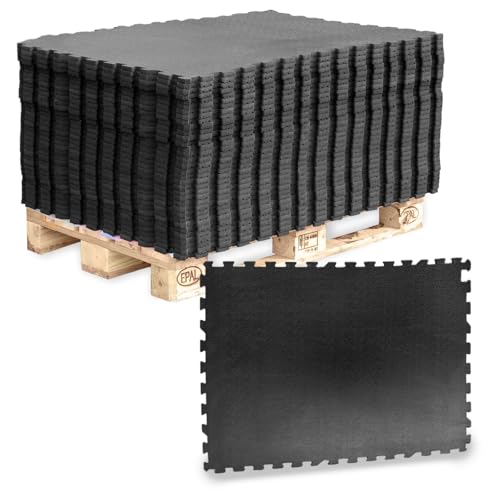 VOSS.farming 34x Stallmatte, Puzzlematte 120x80cm, 18mm Dicke, 32,64m² Boxenmatte mit Grip-Oberfläche von VOSS.farming