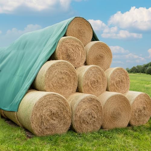VOSS.farming Heuvlies 12,2 x 25m, Strohvlies, Strohballenschutz, Rundballen-Vlies 140g/m² von VOSS.farming