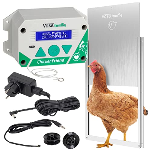 VOSS.farming Set ChickenFriend automatische Hühnertür mit Hühnerklappe 220 x 330mm, Türöffner für Hühnerstall VOSS.farming Set ChickenFriend automatische Hühnertür mit Hühnerklappe 220 x 330mm, Türöffner für Hühnerstall von VOSS.farming