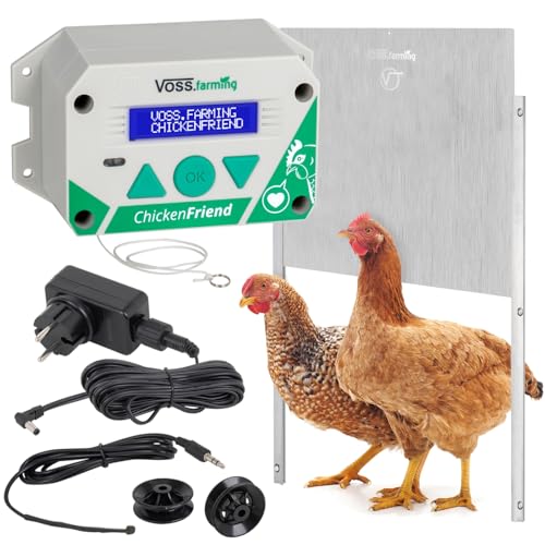 VOSS.farming Set ChickenFriend automatische Hühnertür mit Hühnerklappe 430 x 400mm, Türöffner für Hühnerstall VOSS.farming Set ChickenFriend automatische Hühnertür mit Hühnerklappe 430 x 400mm, Türöffner für Hühnerstall von VOSS.farming