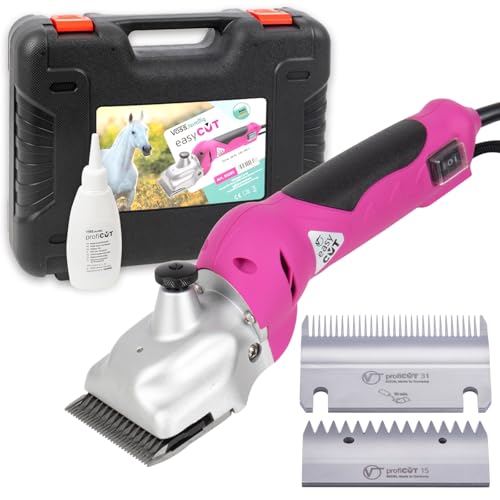 VOSS.farming easyCUT Pferdeschermaschine Pink Aesculap Schermesser Set von VOSS.farming