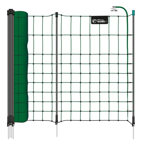 VOSS.farming farmNET+ 25m Kleintiernetz 65cm 11 Pfähle 1 Spitze Kaninchenzaun Elektronetz Grün VOSS.farming farmNET+ 25m Kleintiernetz 65cm 11 Pfähle 1 Spitze Kaninchenzaun Elektronetz Grün von VOSS.farming