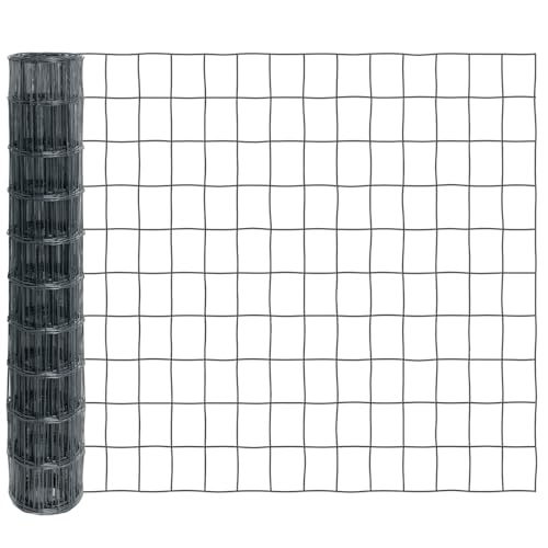 VOSS.garden 10m Gitterzaun 100cm Premium Maschendrahtzaun 100x75mm Gartenzaun Grün Wetterfest Punktgeschweißt von VOSS.garden
