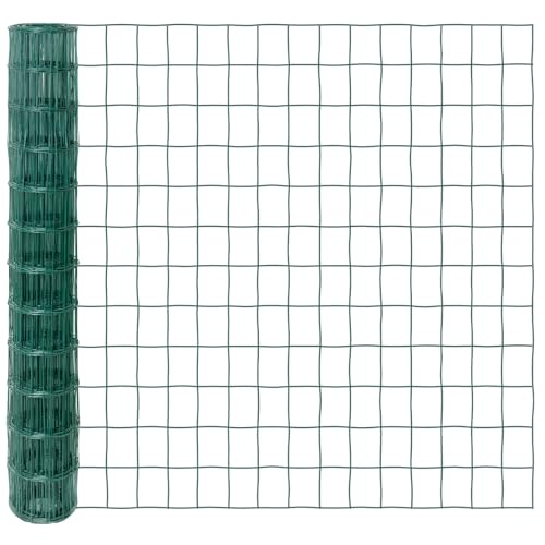 VOSS.garden 10m Gitterzaun 120cm Premium Maschendrahtzaun 100x75mm Gartenzaun Grün Wetterfest Punktgeschweißt von VOSS.garden