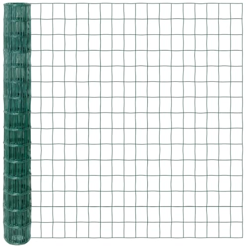 VOSS.garden 10m Gitterzaun 150cm Premium Maschendrahtzaun 100x75mm Gartenzaun Grün Wetterfest Punktgeschweißt von VOSS.garden