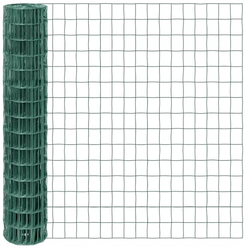 VOSS.garden 25m Gitterzaun 150cm Premium Maschendrahtzaun 100x75mm Gartenzaun Grün Wetterfest Punktgeschweißt von VOSS.garden