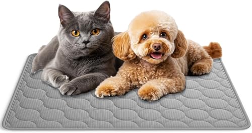 VOSSOT 2 STK Welpenunterlagen Waschbar 45x60cm – wasserdichte Pipipads & Urin Unterlage, Wiederverwendbare PIPI Pads für Meerschweinchen – rutschfeste Pinkelmatte für Hunde, Kaninchen & Katze Zuhause von VOSSOT