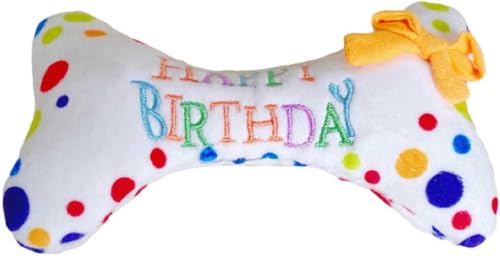VOSSOT 2 Stück Haustier Hund Geburtstag Knochen Spielzeug Set, Spielzeug für Hunde Langlebiges Kauspielzeug Hundetorte Geburtstag, Spielzeug Hund für Geburtstag Geschenk für Kleine und Mittlere Hunde VOSSOT 2 Stück Haustier Hund Geburtstag Knochen Spielzeug Set, Spielzeug für Hunde Langlebiges Kauspielzeug Hundetorte Geburtstag, Spielzeug Hund für Geburtstag Geschenk für Kleine und Mittlere Hunde von VOSSOT