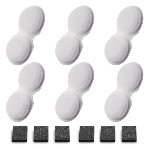 VOUAAOOD 12 Trinkbrunnen für Katze Filter: Katzenbrunnen für Katzen Filter Filtern sie Verunreinigungen - Katzentrinkbrunnen Filter WasserenthäRtung - 6 Filter + 6 Schaumstofffilter - 3-Monats-Paket von VOUAAOOD