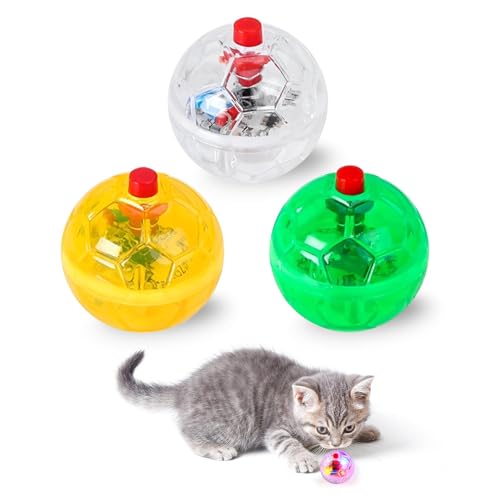 VOVIGGOL Katzenspielzeug Geisterjagd-Bewegungsbälle 3Pcs, Katzenball mit LED Licht, Blinkende Katzenkugel Bewegung Bälle Haustierspielzeug Interaktives Kätzchenballspielzeug Paranormale Ausrüstung VOVIGGOL Katzenspielzeug Geisterjagd-Bewegungsbälle 3Pcs, Katzenball mit LED Licht, Blinkende Katzenkugel Bewegung Bälle Haustierspielzeug Interaktives Kätzchenballspielzeug Paranormale Ausrüstung von VOVIGGOL