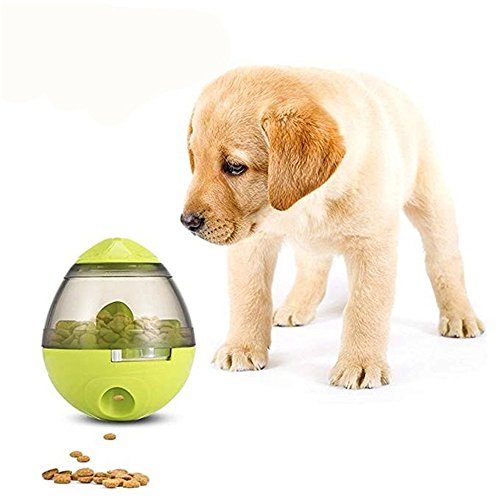 VOYAGE Hundespielzeug Hundefutter Ball，Tumbler Spielzeug Haustierfutter Spielzeug Ball ungiftig Bite Resistent Spielzeug Ball Intelligentere Interactive (Grün) von VOYAGE
