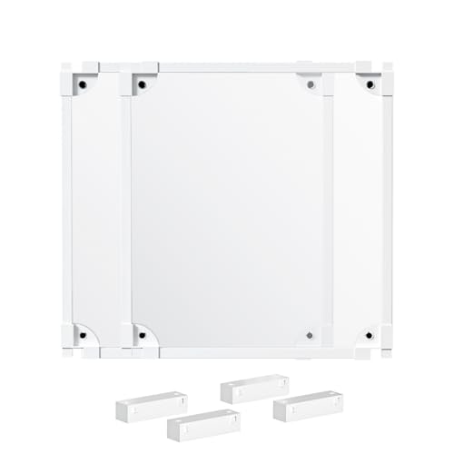 Laufstall für den Innenbereich, transparent, leicht zu montieren, für Welpen, Katzen, Kaninchen, erweiterbarer und langlebiger Haustierzaun mit sicherer Verriegelungstür (60 cm hoch, 8 Stück) von VPNQwQ