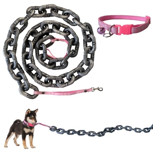 Lustige Hundeleine mit Kunststoffkette für kleine Hunde, Katzen und Welpen, 1,8 m, Schwarz Lustige Hundeleine mit Kunststoffkette für kleine Hunde, Katzen und Welpen, 1,8 m, Schwarz von VQARCH