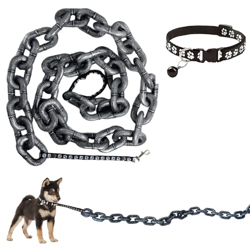 Lustige Hundeleine mit Kunststoffkette für kleine Hunde, Katzen und Welpen, 1,8 m, Schwarz Lustige Hundeleine mit Kunststoffkette für kleine Hunde, Katzen und Welpen, 1,8 m, Schwarz von VQARCH