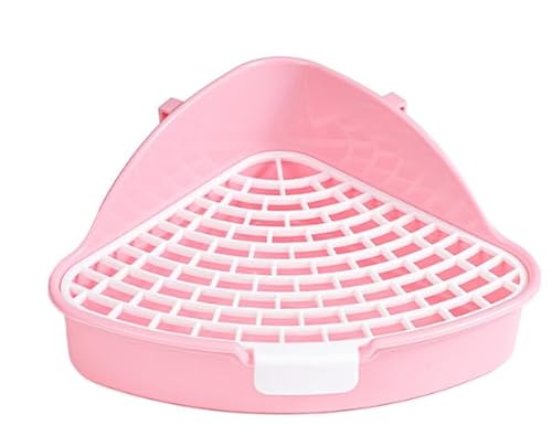 Haustier Toilette, Kaninchen Hasen Toilette Fest Dreieck Kaninchen Käfig Katzentoilette Hamster Sandbad Badezimmer Sandkasten Corner Rabbit Litter Tray für Chinchilla, Goldene Bären, Gerbil von VQBKHO