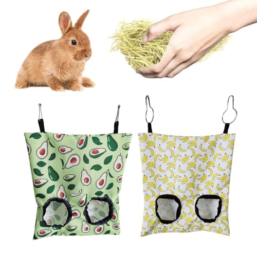 Heu Futterbeutel, 2 pcs Kaninchen Heutasche Meerschweinchen Futterstation Futterspender, Hängender Futtersack für Kleintiere, für Kaninchen/Meerschweinchen/Chinchilla Heu Futterbeutel, 2 pcs Kaninchen Heutasche Meerschweinchen Futterstation Futterspender, Hängender Futtersack für Kleintiere, für Kaninchen/Meerschweinchen/Chinchilla von VQEOEOT