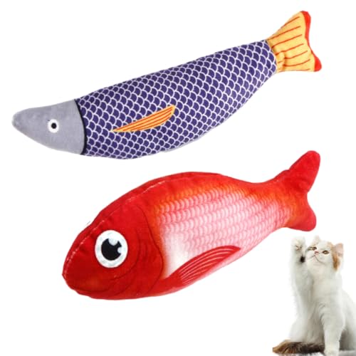 Katzenspielzeug, 2 Stück Katzenspielzeug Fisch mit Katzenminze, Interaktives Simulation Waschbares Plüsch Fischspielzeug, Katzenspielzeug Fisch mit Katzenminze, Spielzeug mit Katzenminze, Mehrfarbig Katzenspielzeug, 2 Stück Katzenspielzeug Fisch mit Katzenminze, Interaktives Simulation Waschbares Plüsch Fischspielzeug, Katzenspielzeug Fisch mit Katzenminze, Spielzeug mit Katzenminze, Mehrfarbig von VQEOEOT