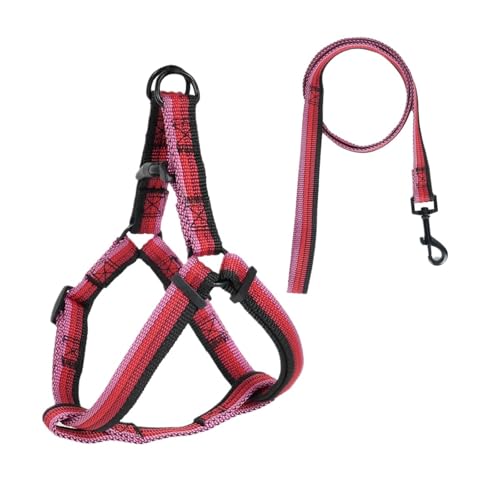 1 stücke Haustier Brust Zurück Set Hund Brust Zurück Out Walking Hundeleine for Innen-und Außenbereich(Red,XL) von VRKRTVBLB