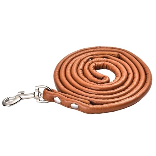 10pc Haustier Leine Bunte Leder Runde Seil Kleine Hund Kragen Katze Harness Leine for Spaziergänge Im Freien(Brown) von VRKRTVBLB