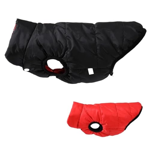 1pc Pet Reversible Winter Kleidung Leine Loch Jacke Warm for Kleine Mittelgroße Katzen Hunde(1,2XL) von VRKRTVBLB