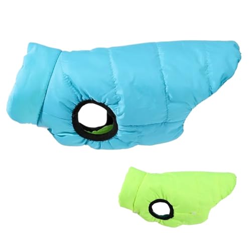 1pc Pet Reversible Winter Kleidung Leine Loch Jacke Warm for Kleine Mittelgroße Katzen Hunde(2,XS) von VRKRTVBLB