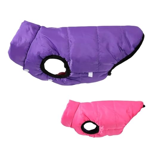 1pc Pet Reversible Winter Kleidung Leine Loch Jacke Warm for Kleine Mittelgroße Katzen Hunde(3,L) von VRKRTVBLB