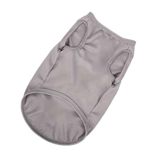 2 stücke Einfarbig Haustier Bekleidung Welpen Hemd Hund T-Shirt Weiche Bequeme Atmungsaktive Hund Weste Sommer Haustier Kleidung(Gray,3XL) von VRKRTVBLB