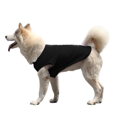 2 stücke Haustier Kleidung Weste Sommer Kühl Atmungsaktiv Fzor Mittlere und Große Hunde(Black,XXL) von VRKRTVBLB