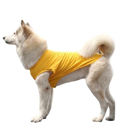 2 stücke Haustier Kleidung Weste Sommer Kühl Atmungsaktiv Fzor Mittlere und Große Hunde(Yellow,3XL) von VRKRTVBLB
