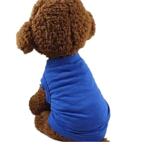2 stücke Haustier Shirts Weiche Dünne Weste Katze Bodenbildung Shirts for Kleine, Mittlere und Große Hunde(Blue,XS) von VRKRTVBLB