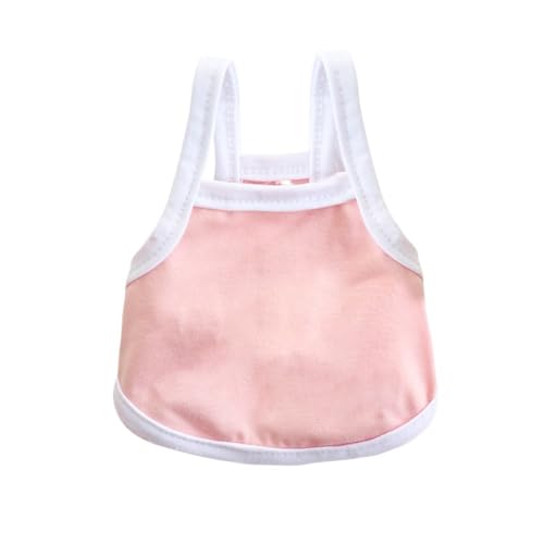 2 stücke Haustier Sommer Kleidung Dünne Feste Weste Modische Kurze for Kleine Mittelgroße Hunde und Katzen(Pink,M) von VRKRTVBLB