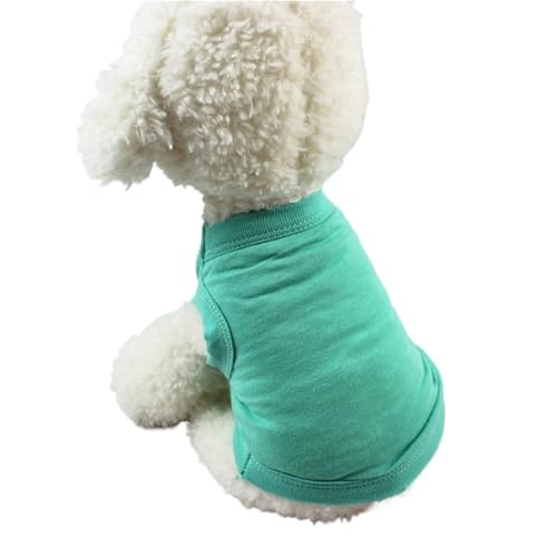 2 stücke Haustier Weste Hund Shirt Sommer Reine Baumwolle Einfarbig for Kleine, Mittlere und Große Hunde(Blue 2,S) von VRKRTVBLB
