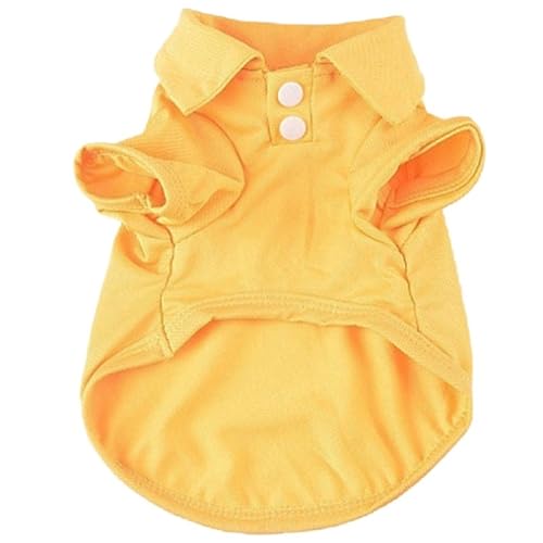 2 stücke Sommer Haustier Weste Shirts Welpen Mode Westen Haustier Kleidung for Kleine und Mittelgroße Hunde(Yellow,M) von VRKRTVBLB