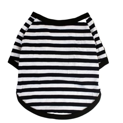2 stücke Sommer Hund T-Shirt Haustier Kostüm T-Shirt for Kleine Bis Mittelgroße Hunde(Black,S) von VRKRTVBLB