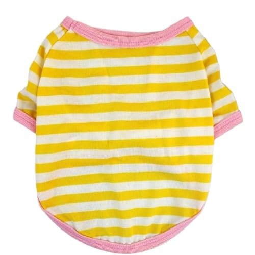 2 stücke Sommer Hund T-Shirt Haustier Kostüm T-Shirt for Kleine Bis Mittelgroße Hunde(Yellow,XL) von VRKRTVBLB