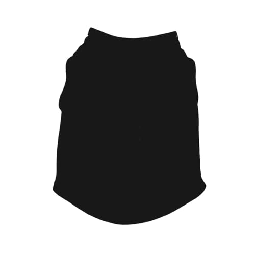 4 stücke Sommer Haustier Kleidung for Kleine Mittelgroße Hunde Solide Baumwolle T-Shirt Hunde Zubehör Katze Weste Shirts(Black,XS) von VRKRTVBLB