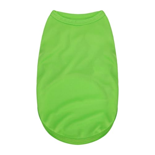 4-teiliges Haustier-Sommerpullover-T-Shirt aus weichem Material for kleine und mittelgroße Hunde und Katzen(Green,S) von VRKRTVBLB