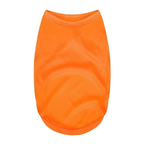 4-teiliges Haustier-Sommerpullover-T-Shirt aus weichem Material for kleine und mittelgroße Hunde und Katzen(Orange,M) von VRKRTVBLB