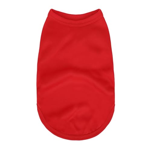 4-teiliges Haustier-Sommerpullover-T-Shirt aus weichem Material for kleine und mittelgroße Hunde und Katzen(Red,XL) von VRKRTVBLB