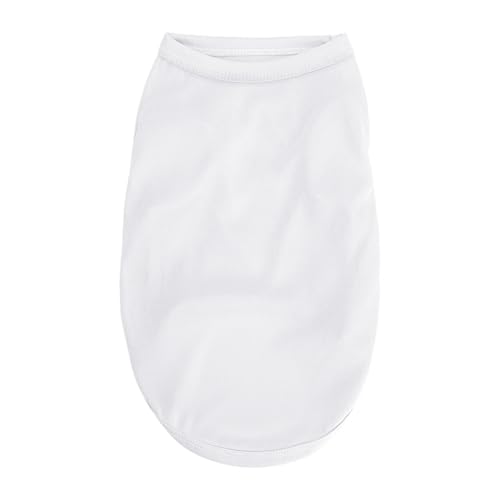 4-teiliges Haustier-Sommerpullover-T-Shirt aus weichem Material for kleine und mittelgroße Hunde und Katzen(White,S) von VRKRTVBLB