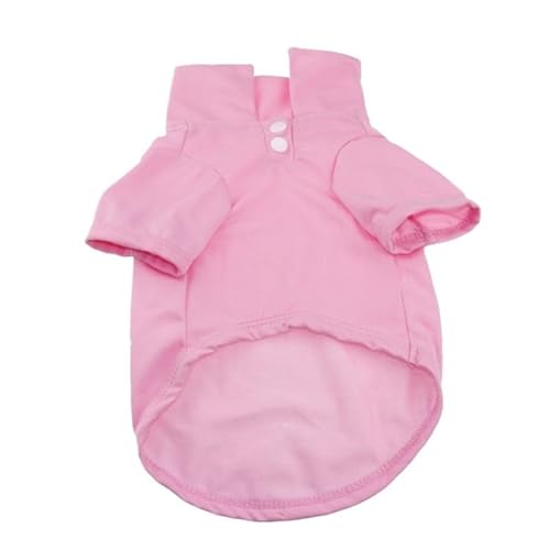 4-teiliges Sommer-Haustierwesten-Welpen-atmungsaktive, solide Modewesten-Haustierkleidung, geeignet for kleine und mittelgroße Hunde(Pink,L) von VRKRTVBLB