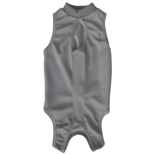 Anti-Leck-Sterilisationsanzug for Haustiere, chirurgischer Anzug for kleine Hunde, Katzen, Welpen, kratzfester Overall for vierbeinige Hunde(Gray,M) von VRKRTVBLB